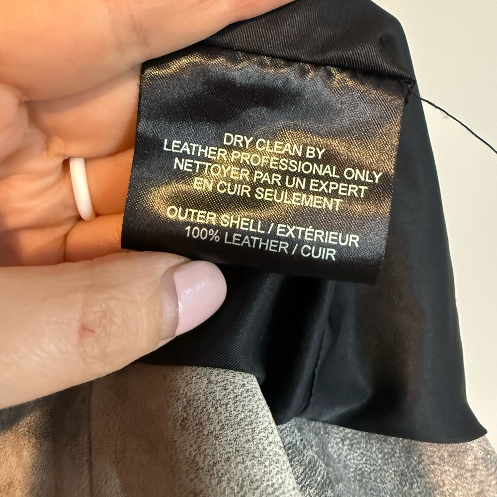 Anthropologie La Marque 1005 Leather Draped Front Jacket - Picture 6 of 12
